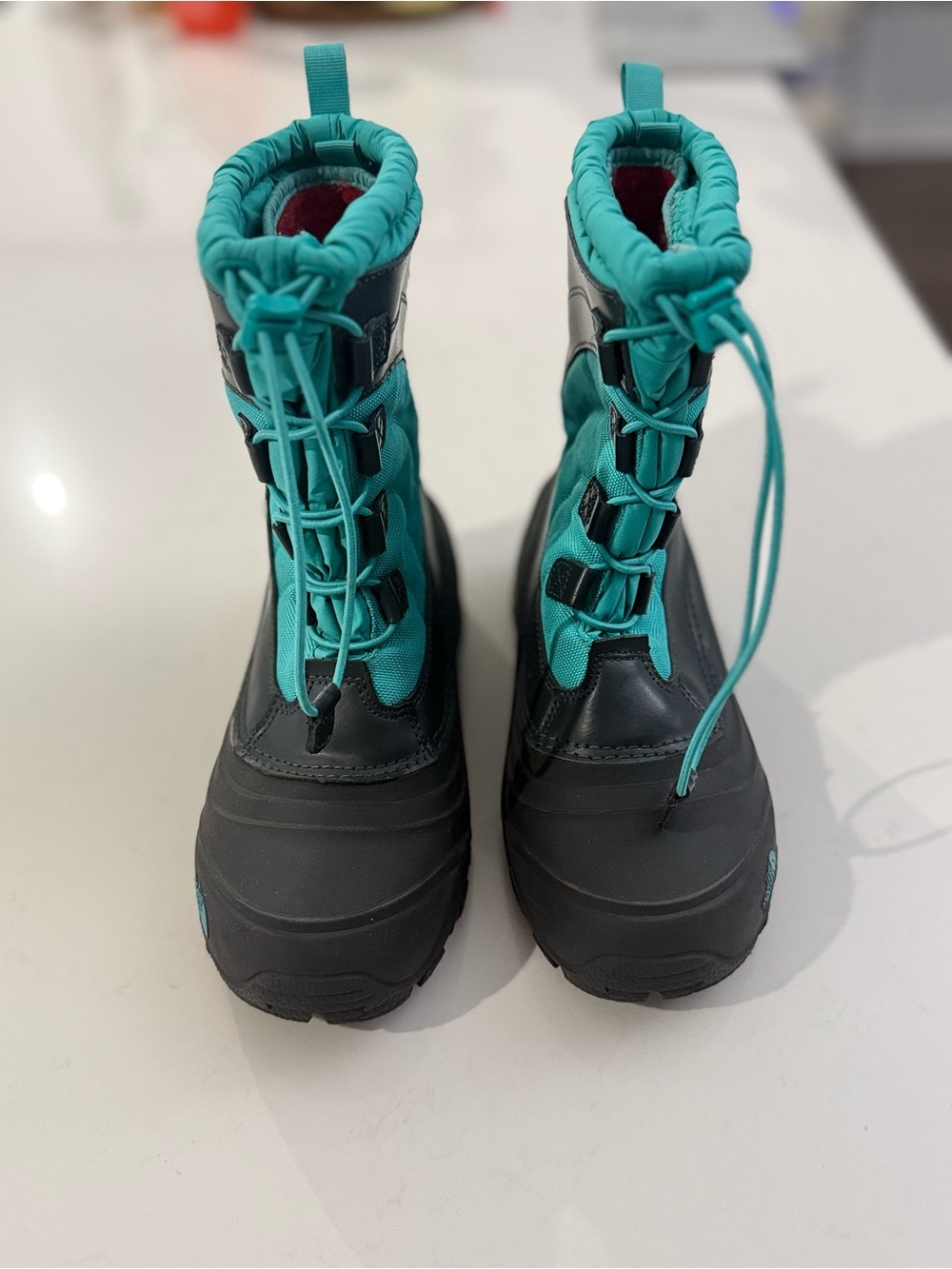 The North Face Kid’s Waterproof Winter Boots - Teal and Black